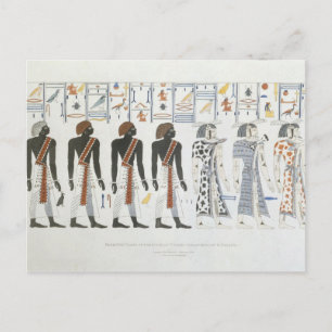 Illustrationen von Schriftzeichen aus den Gräbern  Postkarte