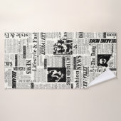 Illustrationen von Zeitungen auf der Titelseite Ku Badehandtuch (Badehandtuch)