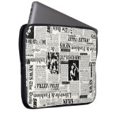 Illustrationen von Zeitungen auf der Titelseite Ku Laptopschutzhülle (Vorne Rechts)