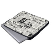 Illustrationen von Zeitungen auf der Titelseite Ku Laptopschutzhülle (Vorne Knopf)