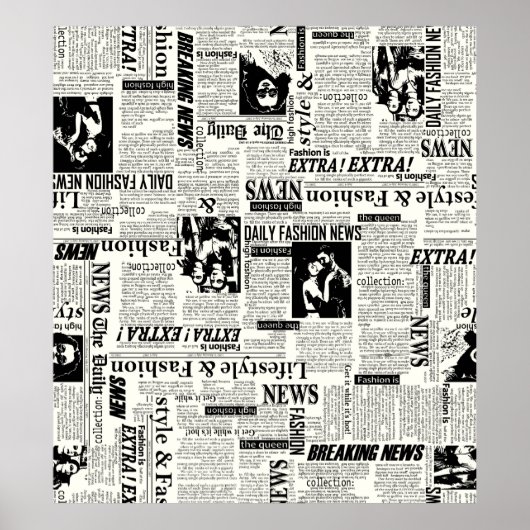 Illustrationen von Zeitungen auf der Titelseite Ku Poster (Vorne)