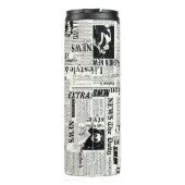 Illustrationen von Zeitungen auf der Titelseite Ku Thermosbecher (Rückseite)