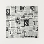 Illustrationen von Zeitungen auf der Titelseite Ku Wandteppich (Vorderseite)