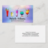 Illustrationen zu gemischten Getränken | Pastellfo Visitenkarte (Vorne/Hinten)