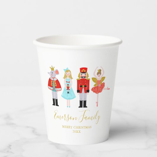 Illustrationen zu Weihnachts-Nutcracker Pappbecher (Vorderseite)