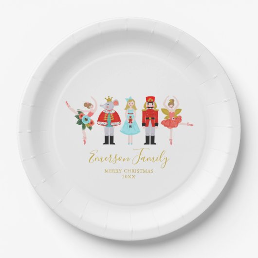 Illustrationen zu Weihnachts-Nutcracker Pappteller (Vorderseite)