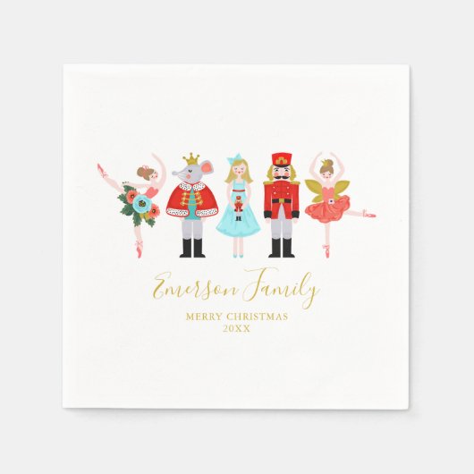 Illustrationen zu Weihnachts-Nutcracker Serviette (Vorderseite)