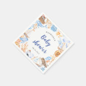 Illustrationen zum Thema Seeschifffahrt Babydusche Serviette (Ecke)