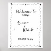 Illustrationen zur Hochzeit von handgezeichneten S Poster (Vorne)