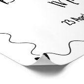 Illustrationen zur Hochzeit von handgezeichneten S Poster (Ecke)