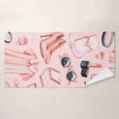 Illustrationen zur Mode. Nahtloses Muster Badehandtuch (Badehandtuch)