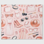 Illustrationen zur Mode. Nahtloses Muster Geschenkpapier (Flach)