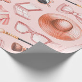 Illustrationen zur Mode. Nahtloses Muster Geschenkpapier (Ecke)