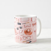 Illustrationen zur Mode. Nahtloses Muster Kaffeetasse (VorderseiteRechts)