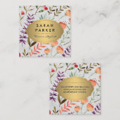 Illustrationen zur natürlichen Blume Quadratische Visitenkarte (Vorne/Hinten)