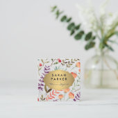 Illustrationen zur natürlichen Blume Quadratische Visitenkarte (Stehend Vorderseite)