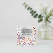 Illustrationen zur natürlichen Blume Quadratische Visitenkarte (Stehend Vorderseite)