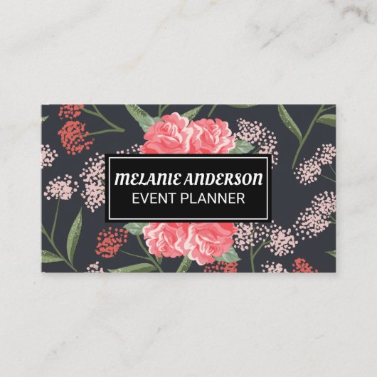 Illustrationen zur natürlichen Blume Visitenkarte (Vorderseite)