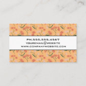 Illustrationen zur natürlichen Blume Visitenkarte (Rückseite)