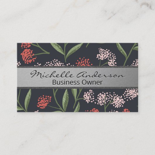 Illustrationen zur natürlichen Blume Visitenkarte (Vorderseite)