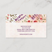 Illustrationen zur natürlichen Blume Visitenkarte (Rückseite)