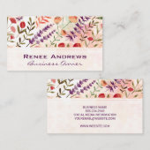 Illustrationen zur natürlichen Blume Visitenkarte (Vorne/Hinten)