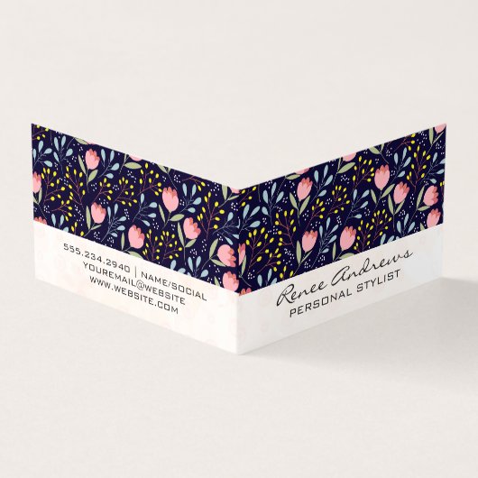 Illustrationen zur natürlichen Blume Visitenkarten (Vorderseite)