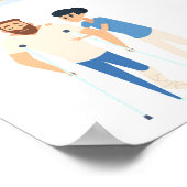 Illustrationen zur Physikalischen Therapie - Rehab Poster (Ecke)