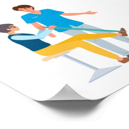 Illustrationen zur Physikalischen Therapie - Rehab Poster (Ecke)