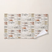 Illustrationen zur Vintagen Anatomie Badhandtuch Set (Handtuch)