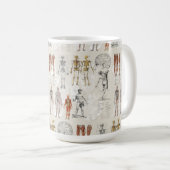 Illustrationen zur Vintagen Anatomie Kaffeetasse (VorderseiteRechts)