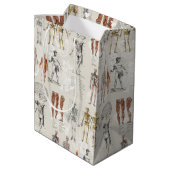 Illustrationen zur Vintagen Anatomie Mittlere Geschenktüte (Rückseite Schrägansicht)