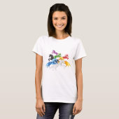Illustrations-bunte wilde Einhörner T-Shirt (Vorne ganz)