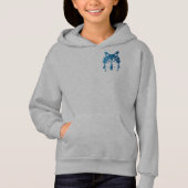 Illustrations-Eis-Blau-Wolf Hoodie (Vorderseite)