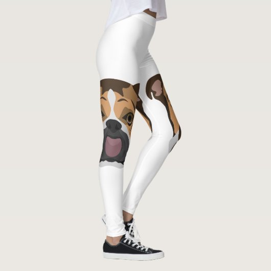 Illustrations-Englisch-Bulldogge Leggings (Rechts)
