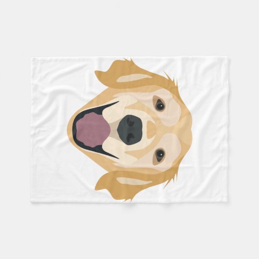 Illustrations-golden retriever fleecedecke (Vorderseite (Horizontal))