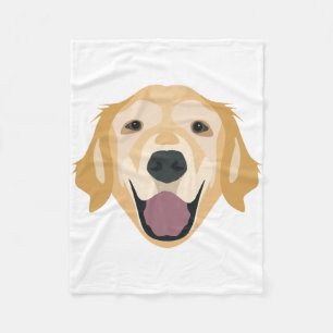 Illustrations-golden retriever fleecedecke