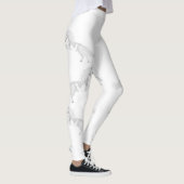 Illustrations-Weiß-Einhorn Leggings (Rechts)