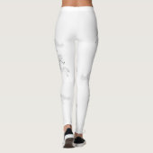Illustrations-Weiß-Einhorn Leggings (Rückseite)