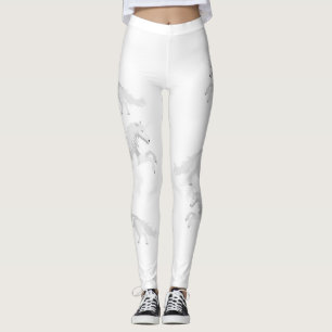 Illustrations-Weiß-Einhorn Leggings