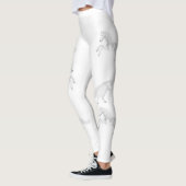 Illustrations-Weiß-Einhorn Leggings (Links)