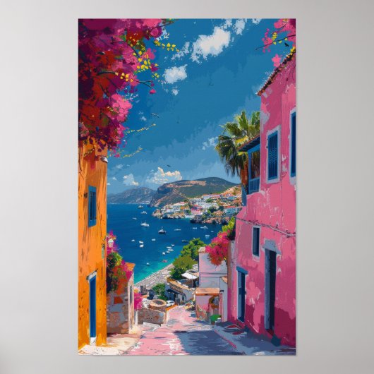 IllustrationsCollage von Bodrum Post Poster (Vorne)