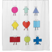 Illustrationsdesign für niedliche Gestaltzeichen Duschvorhang (Vorderseite)