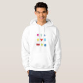 Illustrationsdesign für niedliche Gestaltzeichen Hoodie (Vorne ganz)