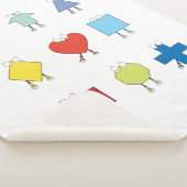 Illustrationsdesign für niedliche Gestaltzeichen Sherpadecke (3/4)