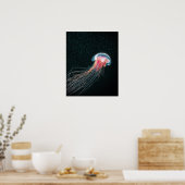 Illustrationsdruck für Quallenfische in Tiefsee Poster (Küche)