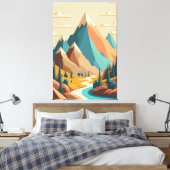 Illustrationsfelsen Leinwanddruck (Insitu (Schlafzimmer))