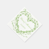 Illustrationsgrüne Blätter Wreath Wedding Customiz Serviette (Ecke)