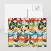 Illustrationshunde mit Atemluftmuster farbig Postkarte (Vorne/Hinten)