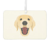 Illustrationshunde sehen sich dem Golden Retriver Autolufterfrischer (Rückseite)